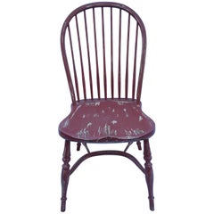 Reproduction Spindle Back Red Side Chair