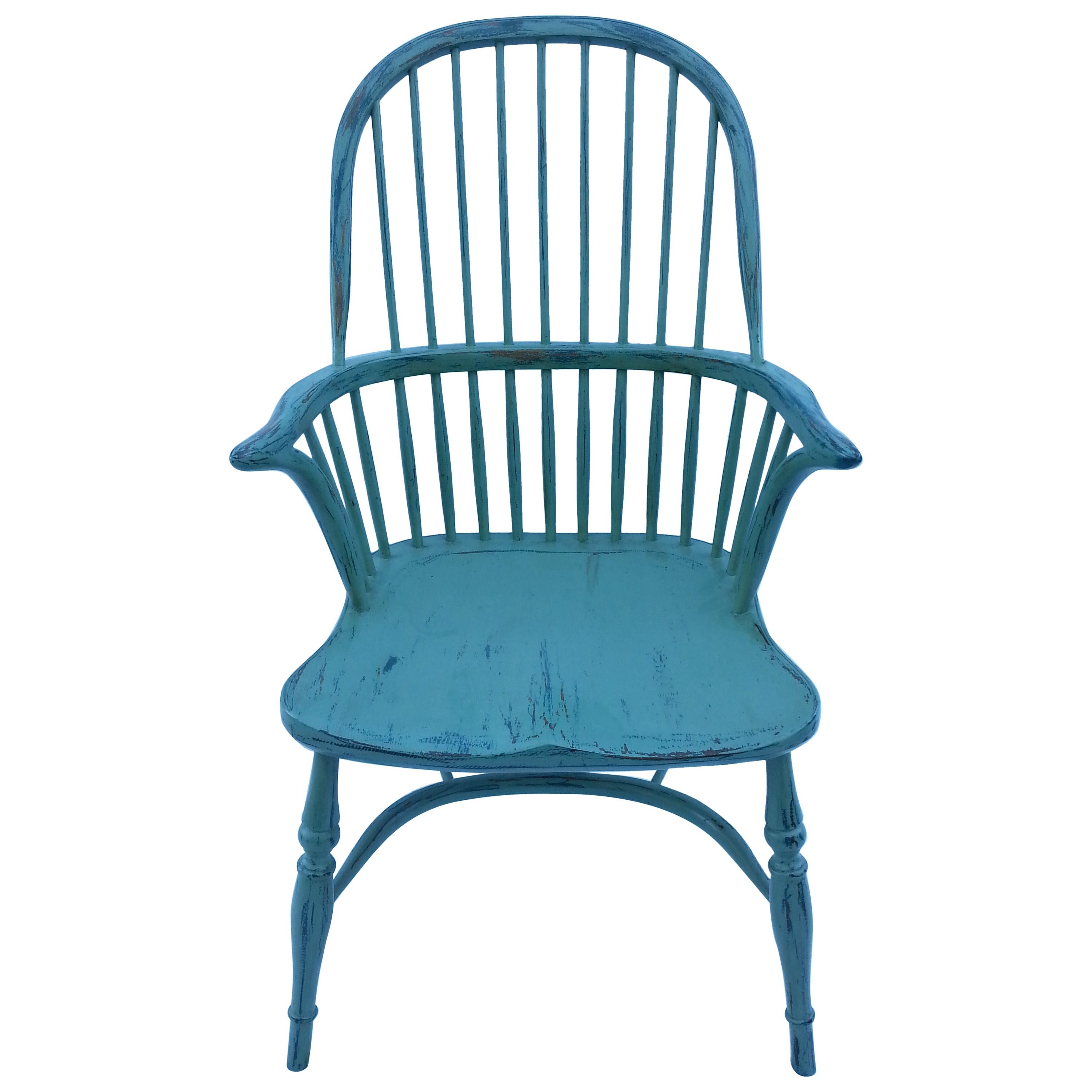 Reproduction Spindle Back Slate Armchair