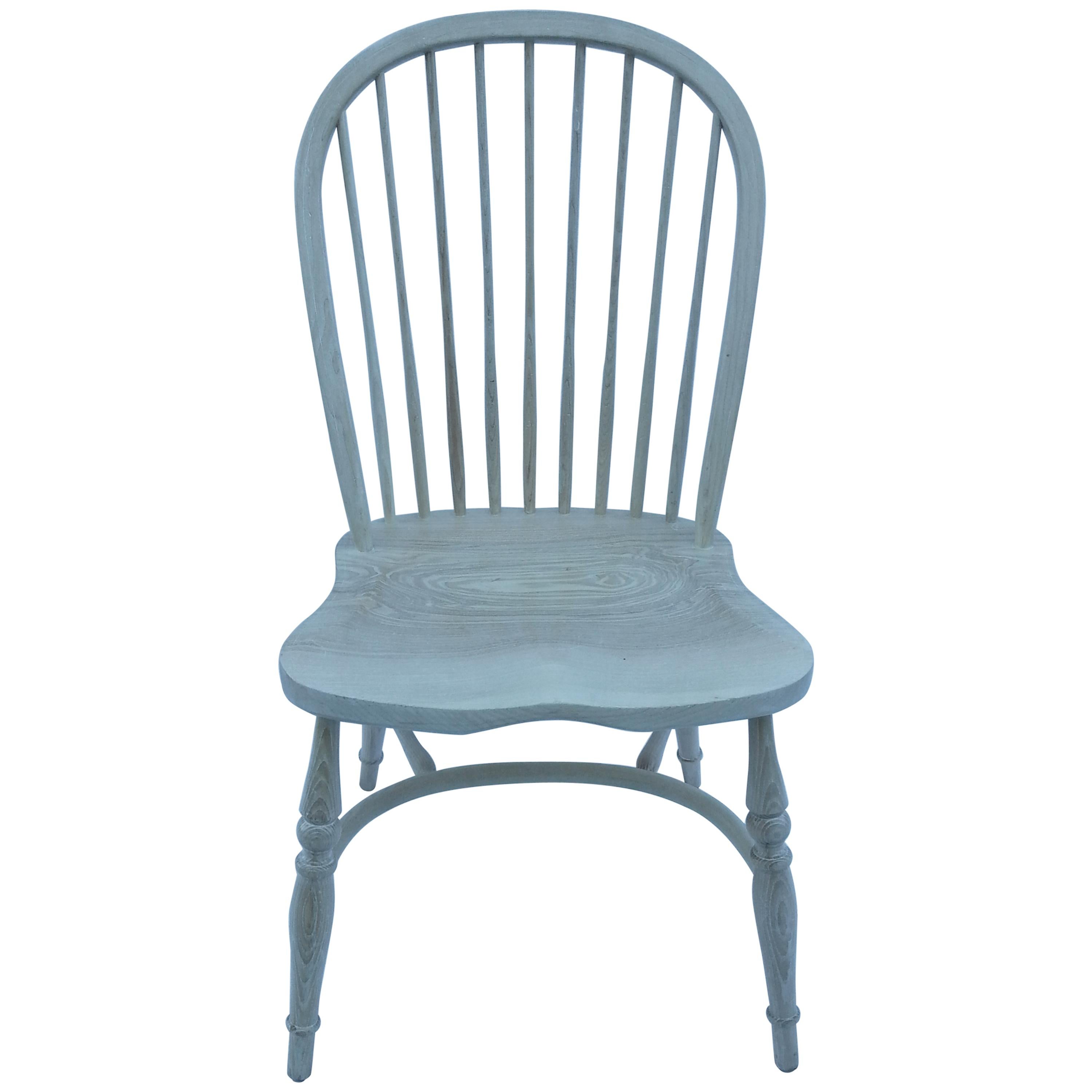 Reproduction Spindle Back Whitewash Side Chair