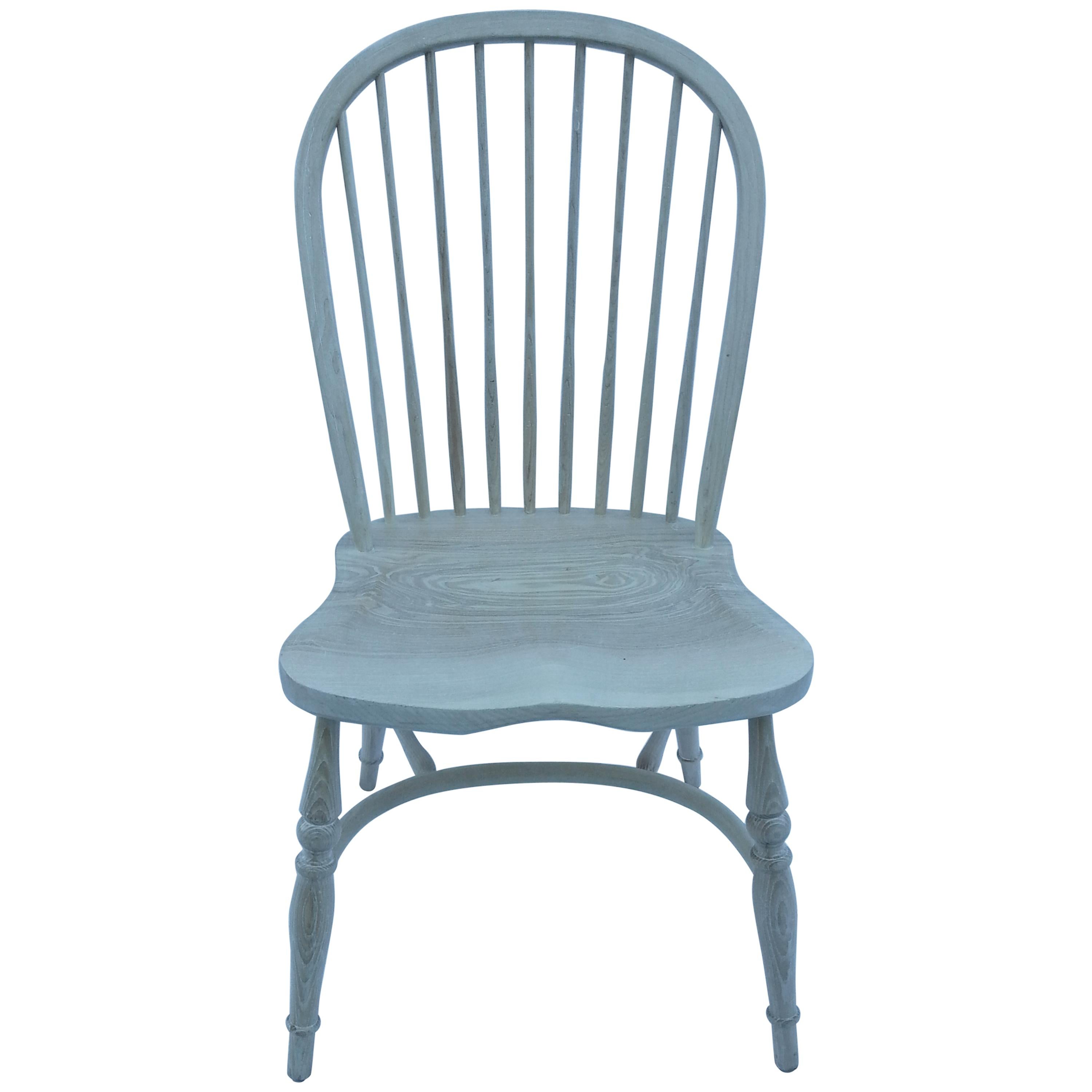 Reproduction Spindle Back Whitewash Side Chair