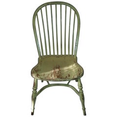 Reproduction Spindle Back Yellow Side Chair