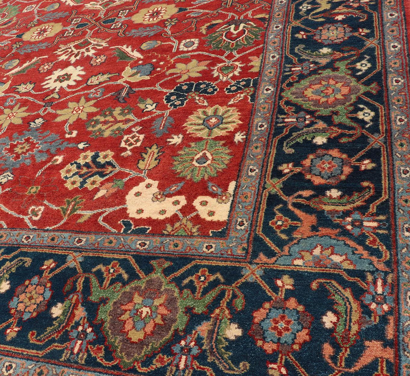 Reproduction Sultanabad-Mahal All-over Floral Hand-Knotted Carpet  5