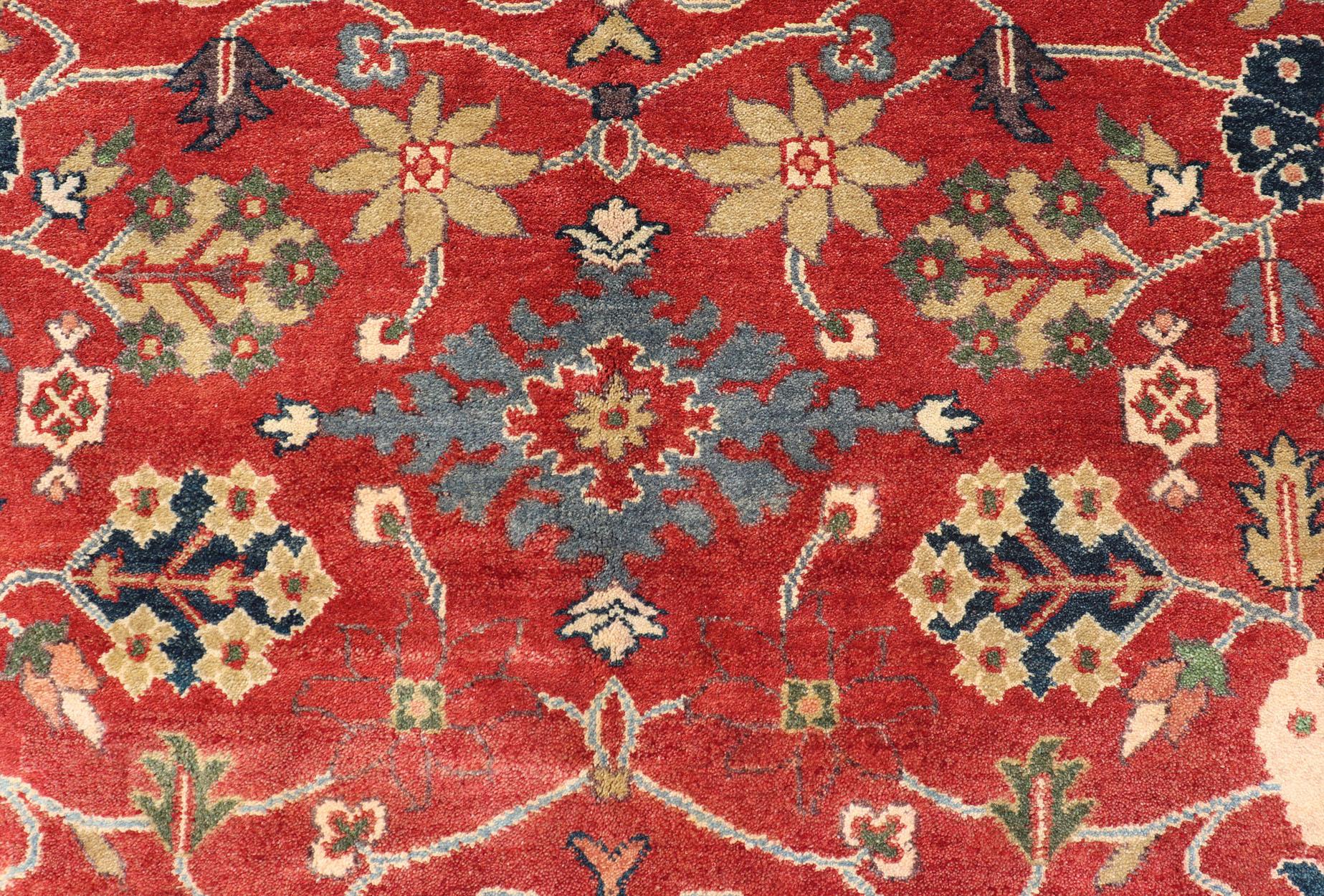 Reproduction Sultanabad-Mahal All-over Floral Hand-Knotted Carpet  3