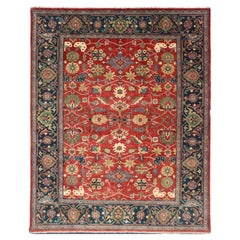 Reproduction Sultanabad-Mahal All-over Floral Hand-Knotted Carpet 