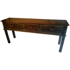 Reproduction Three-Drawer Sideboard with Green Wash