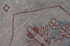 Reproduction Turkish Oushak Rug - Blue and Brown Medallion 2'2 x 3'2