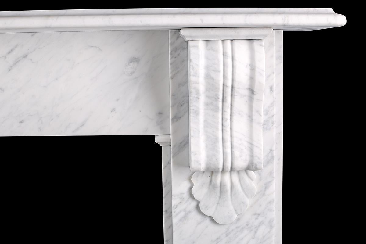 Victorian Corbel fireplace reproduction
A reproduction Victorian Corbel fireplace surround in high quality Italian white carrara marble, made to measure, produced by us in London with the finest quality Italian marble.

Depth: 8 1/2