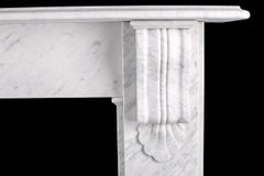 Reproduction Victorian Corbel Fireplace Surround in Italian White Carrara Marble
