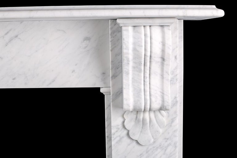 Reproduction Victorian Corbel Fireplace Surround In Italian White