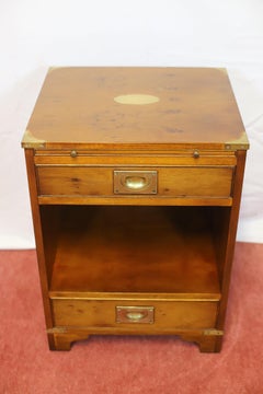 Reprodux Bevan Funnell Lovely Vintage Military Campaign Nightstand