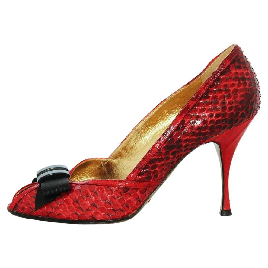 Dolce & Gabbana Reptile open toe size 39