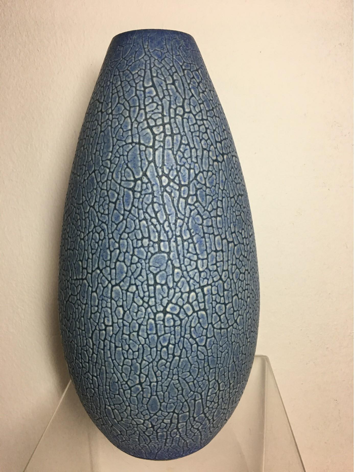 Mid-20th Century Reptile Skin Look Ceramic Vase from 1950s Germany For Sale