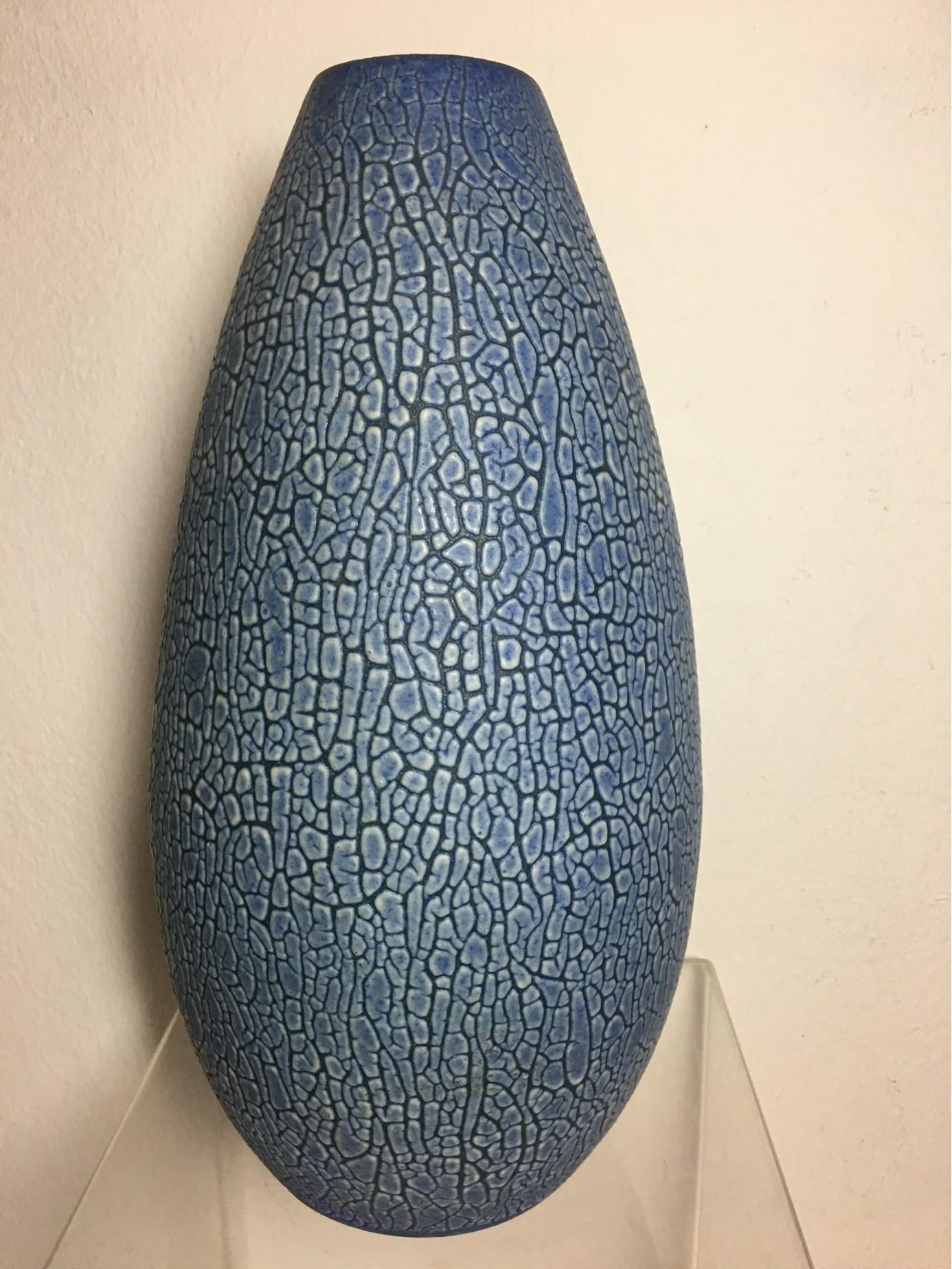 Reptile Skin Look Ceramic Vase from 1950s Germany For Sale 1
