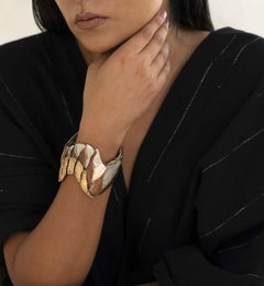 "Reptilia" Bracelet in Mixed Metals by Romoherrera