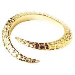 Reptilian Single Claw Ring / 14k Yellow Gold