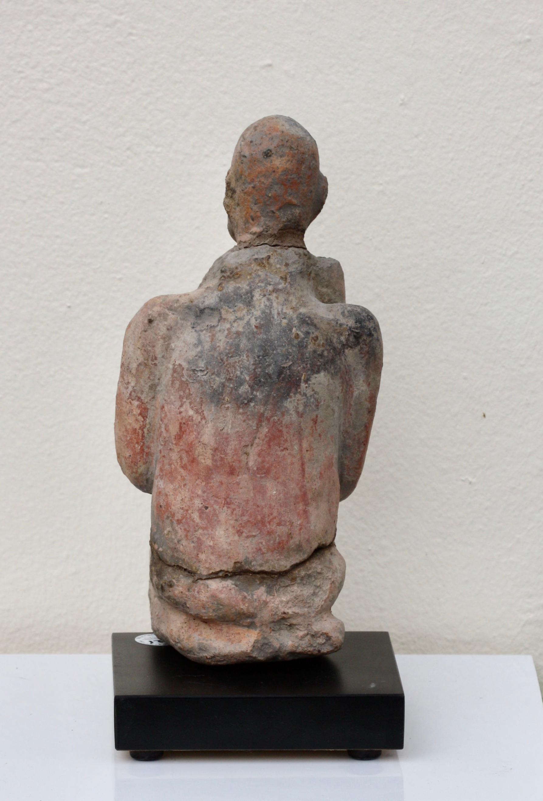 Republic of Mali Terrakotta-Figur einer weiblichen asketischen Figur aus Mali im Angebot 2