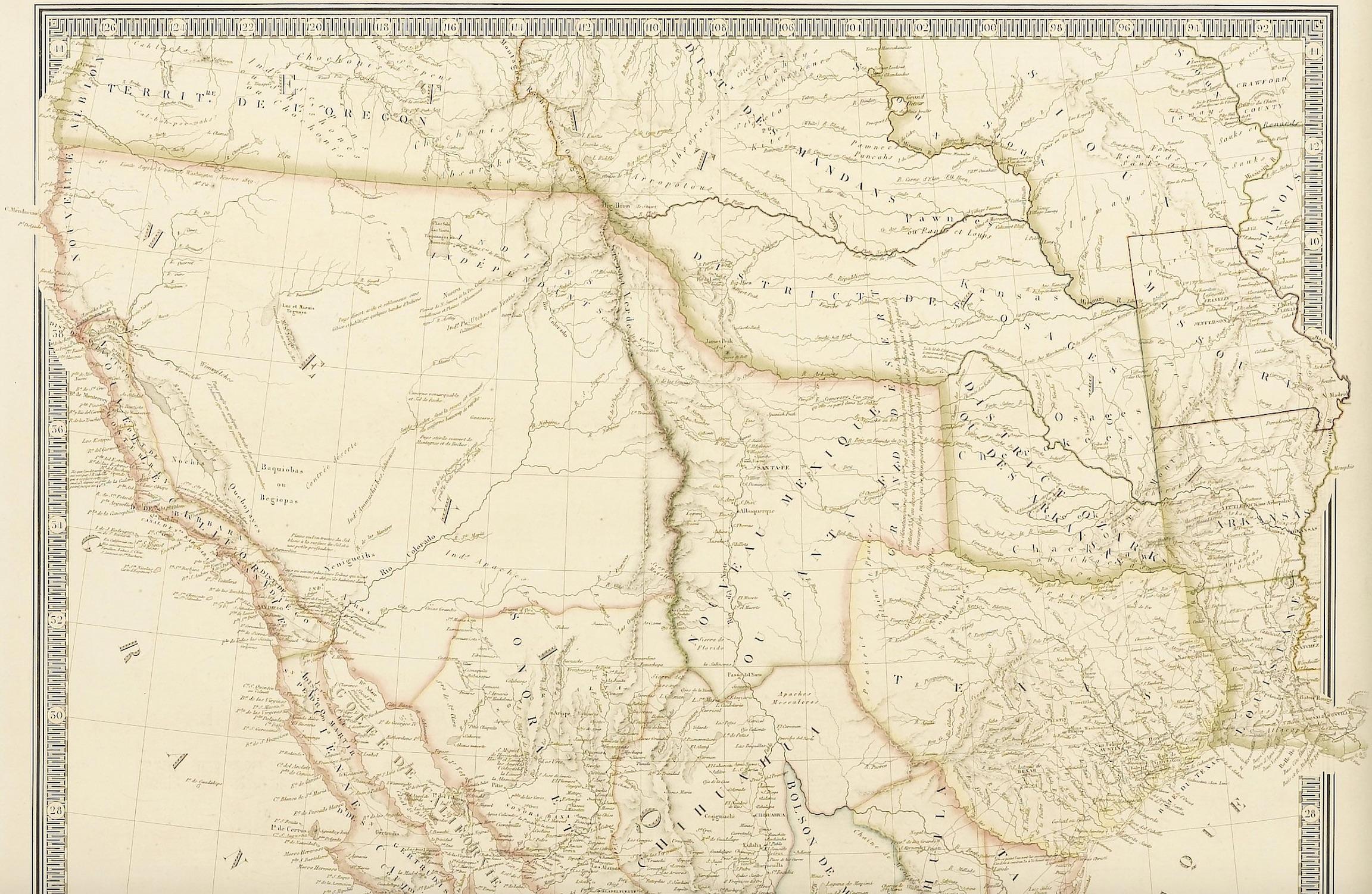 map of mexico in 1840