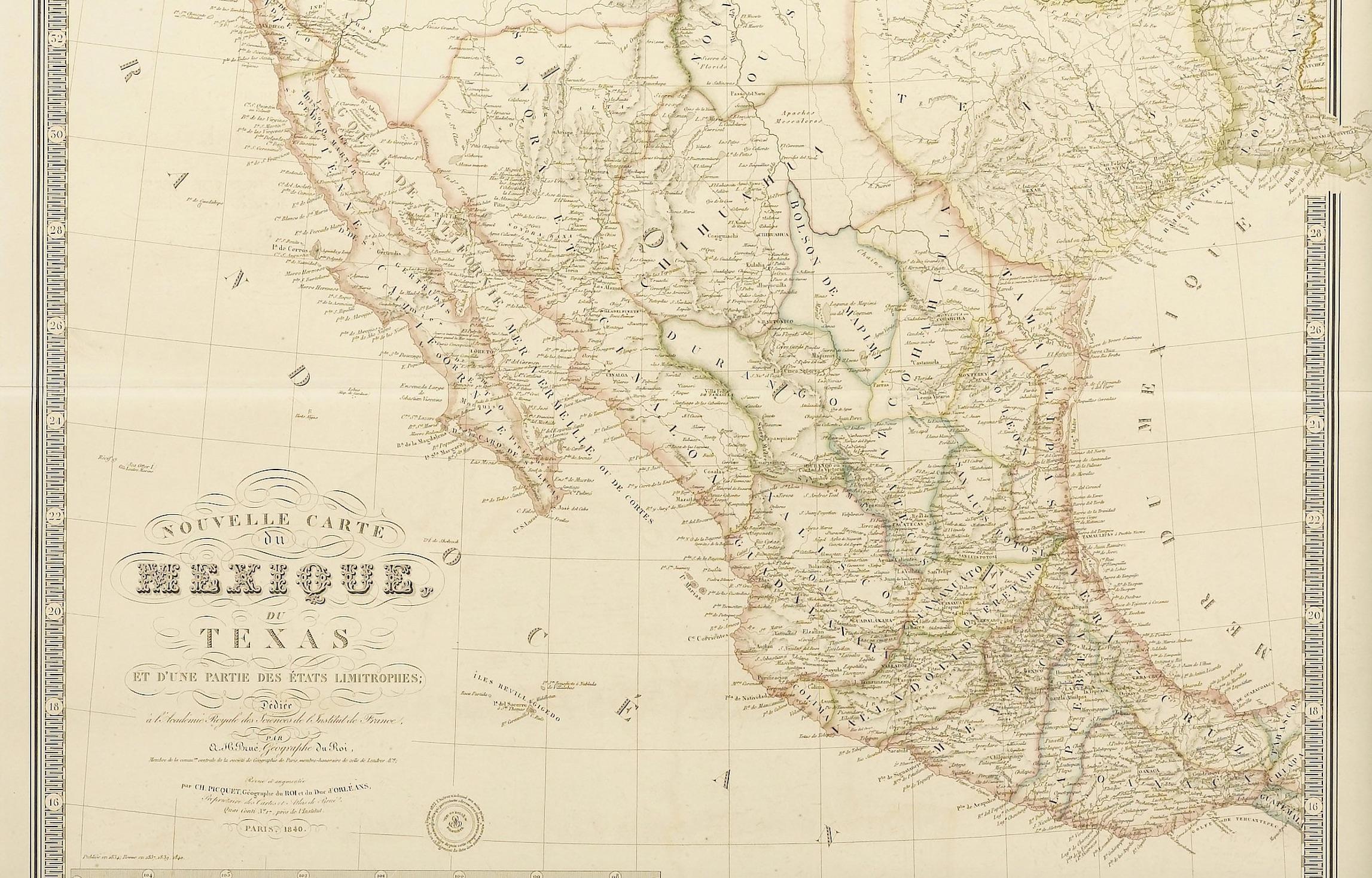 mexico 1840 map