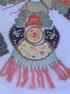 Republic Period Chinese Embroidery Collar with Tassels, Very Good Condition