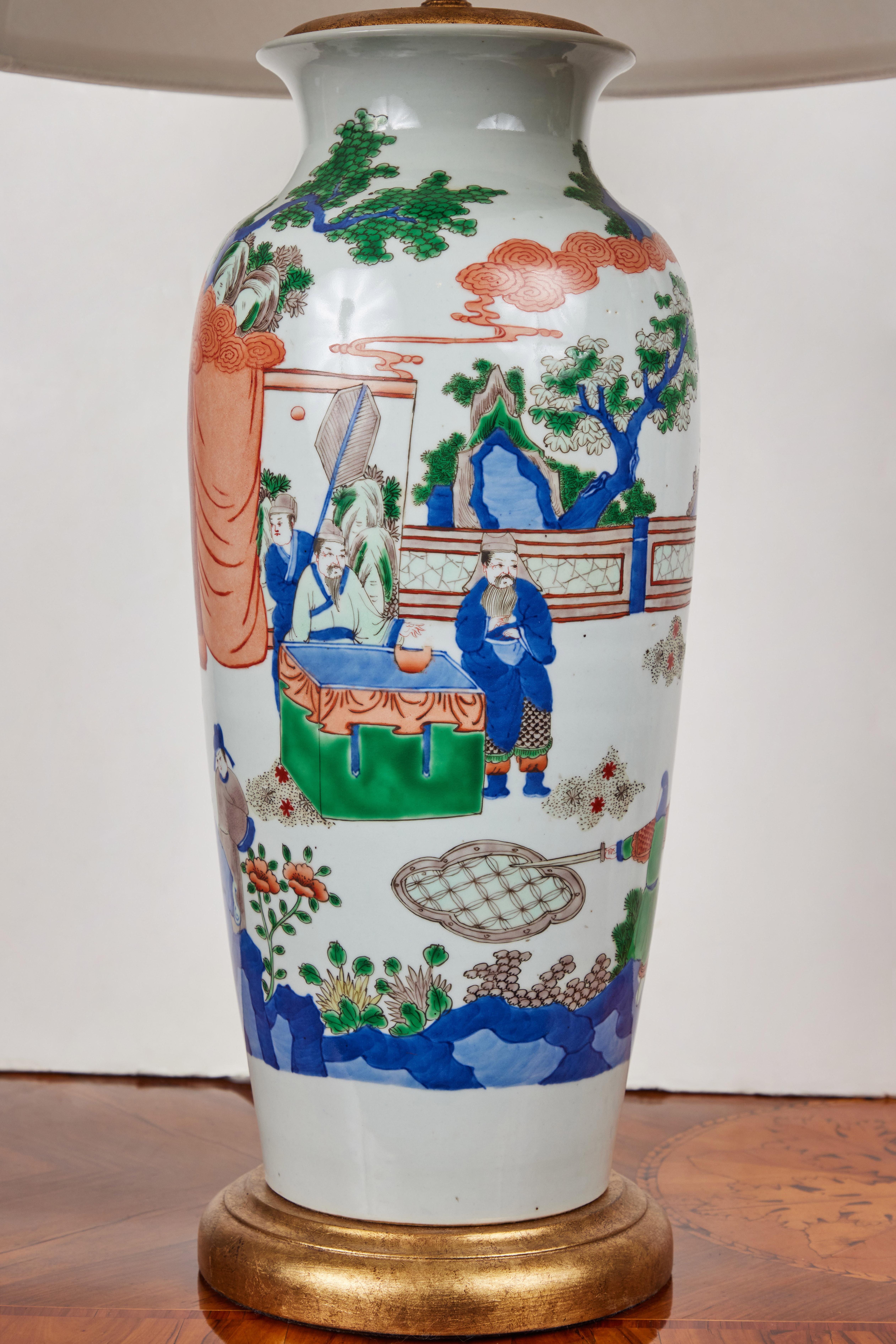 Chinese Republic Period, Porcelain Table Lamps For Sale