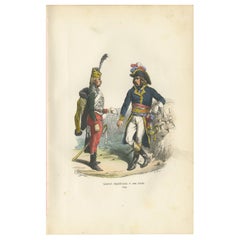 Republican General 
His Guide 1795, Napoleonic Era Military Uniform Print, 1843