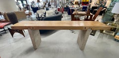 Console en bois et pierre ancienne réutilisée
