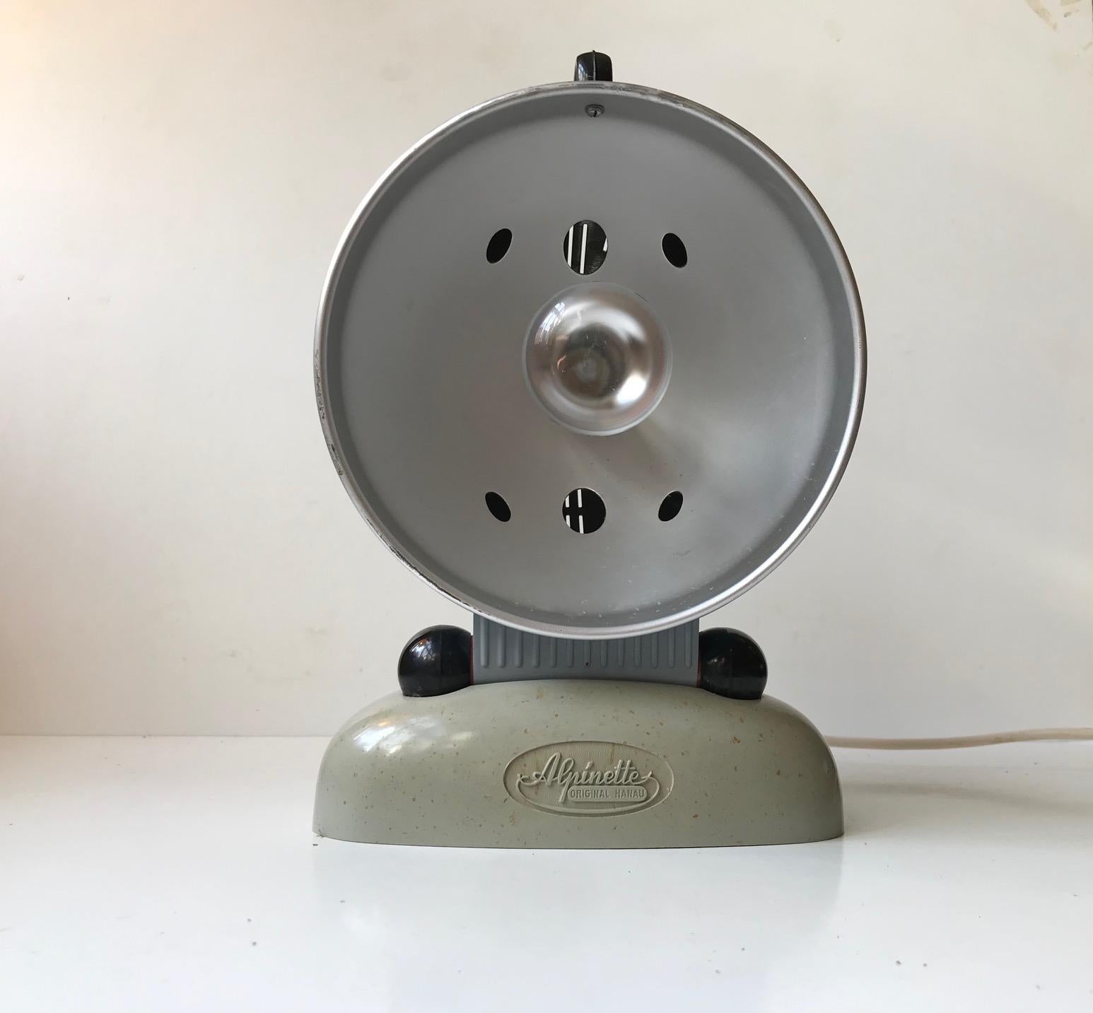 Repurposed Original Hanau Bullit Table Light, Germany, 1950s For Sale 2