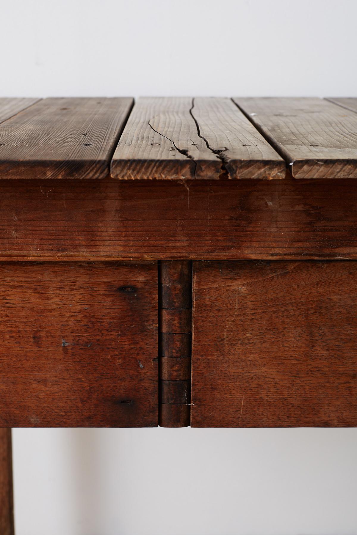 Repurposed Primitive Style Wooden Gardening Table In Distressed Condition In Rio Vista, CA