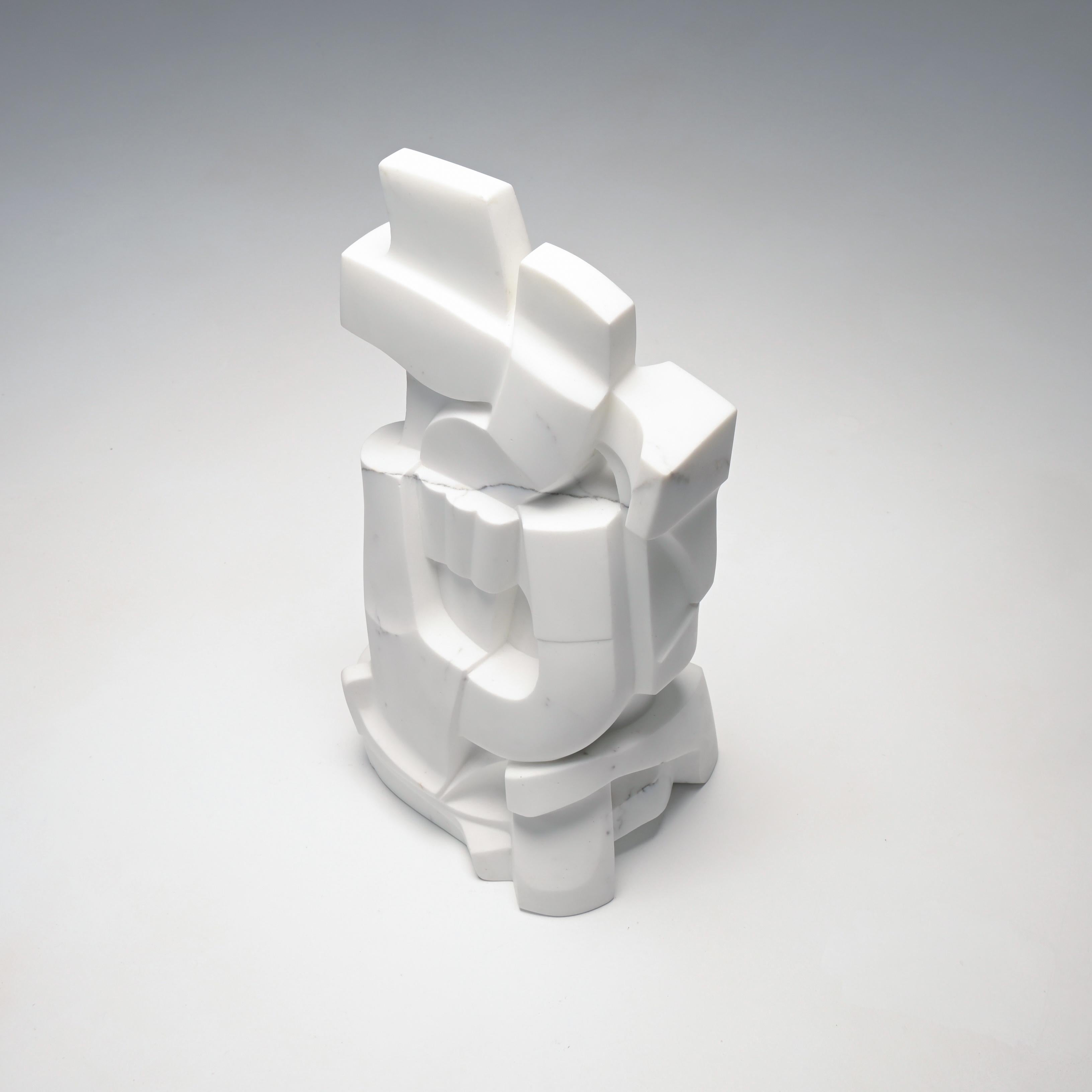 Modern Requiem Carrara Marble Sculpture by Jan Keustermans For Sale