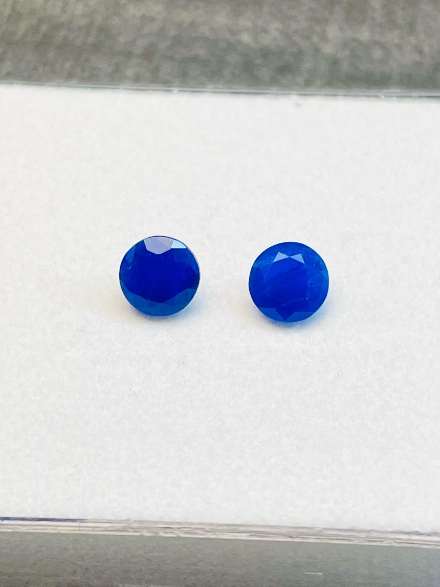Rere Hauyne stone 0.72ct pair with GIT certificate deep blue natural no treatment.

Name: Hauyne
Weight: 0.72ct for 2 pcs
Size:  On certificate 
Origin: Afghanistan 
Color: deep blue 
Clarity: 99% /98% 
Cut : standard cut no defect
Certificate: GIT