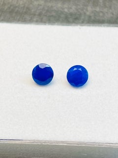 GIT certificate Rare Natural Hauyne 0.72 Carats pair deep blue color