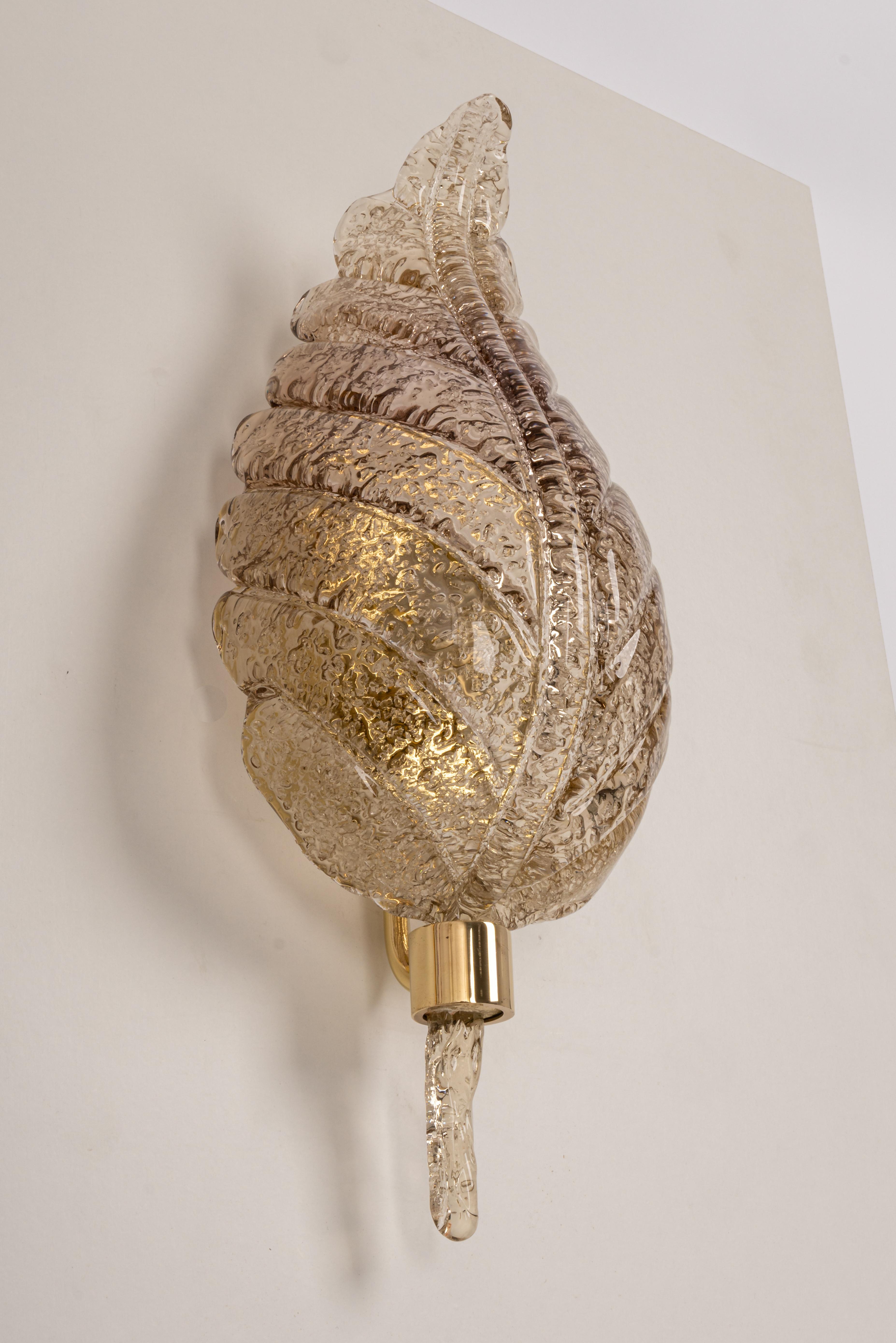 Italian Res. for Kim Set of Large Murano Glass Sconces by Barovier & Toso, Italy, 1970s