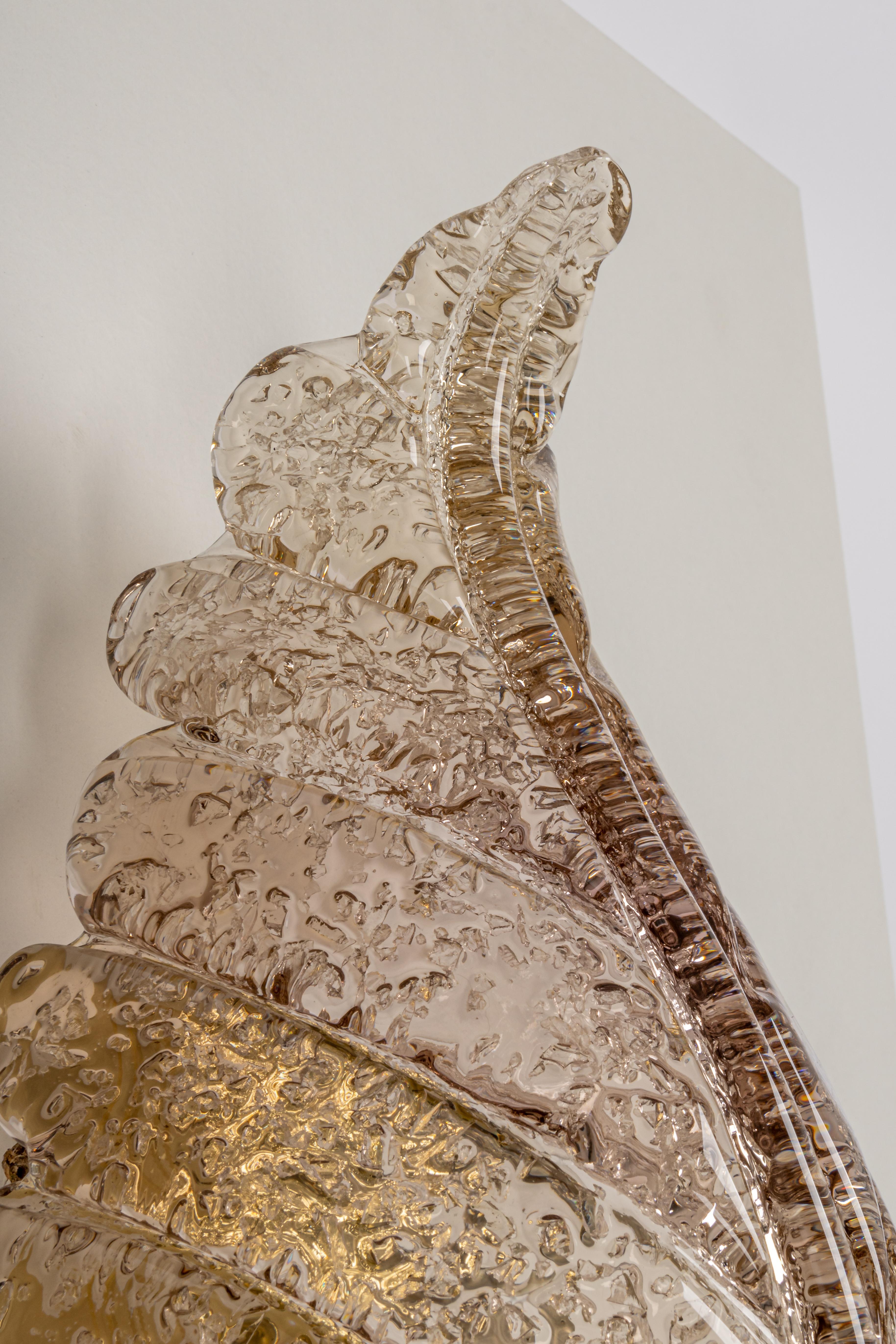 Res. for Kim Set of Large Murano Glass Sconces by Barovier & Toso, Italy, 1970s In Good Condition In Aachen, NRW