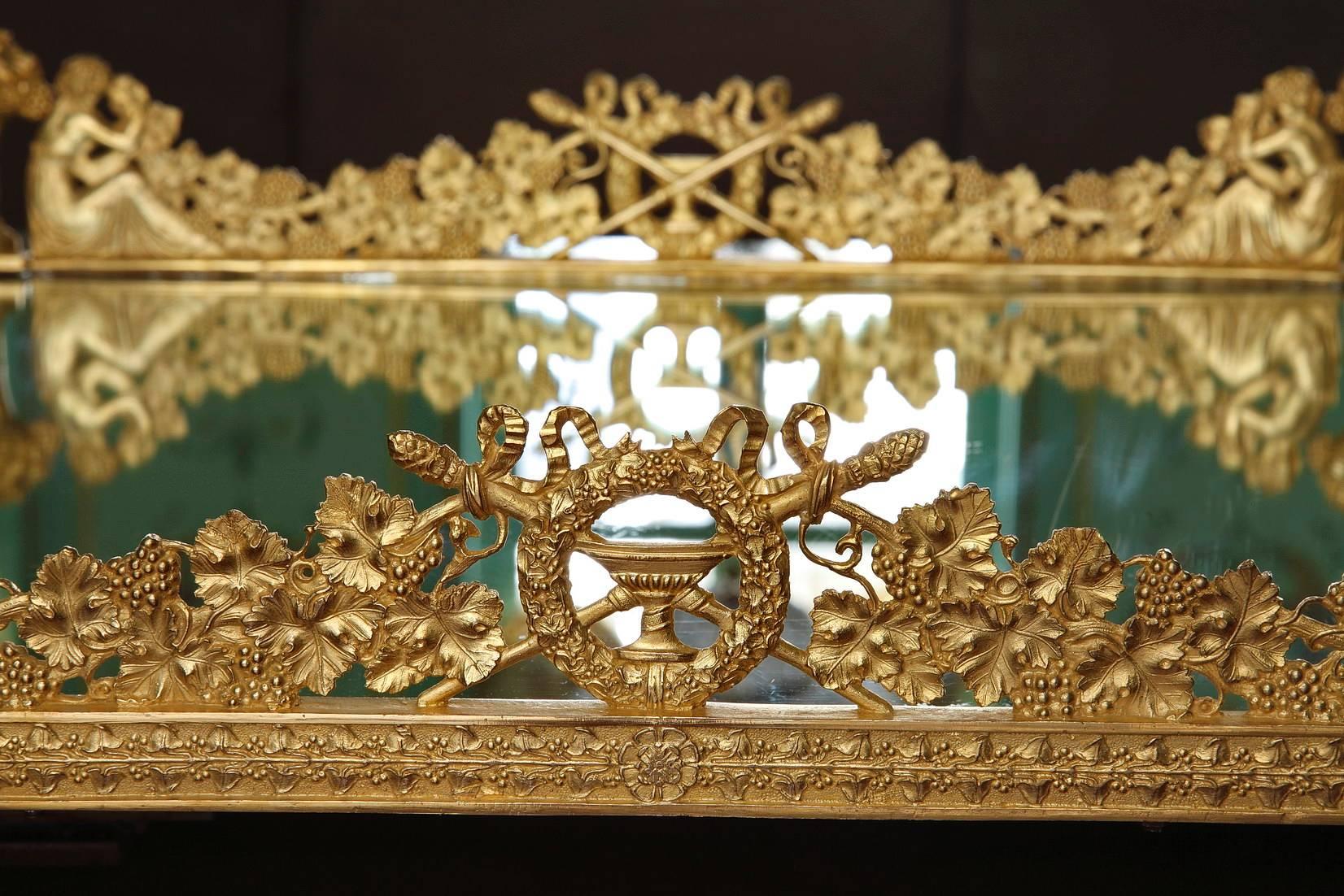 Gilt Resauration Surtout de Table Centerpiece Composed of a Four-Piece For Sale