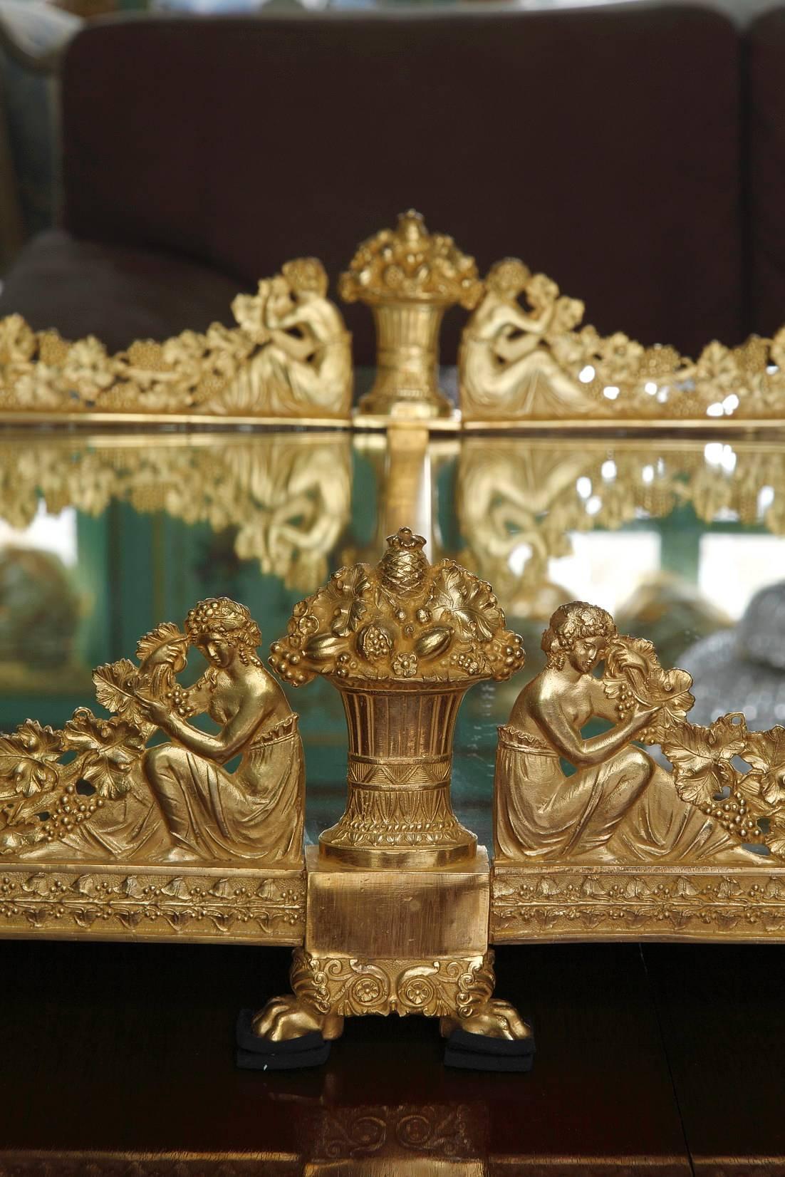 Bronze Resauration Surtout de Table Centerpiece Composed of a Four-Piece For Sale