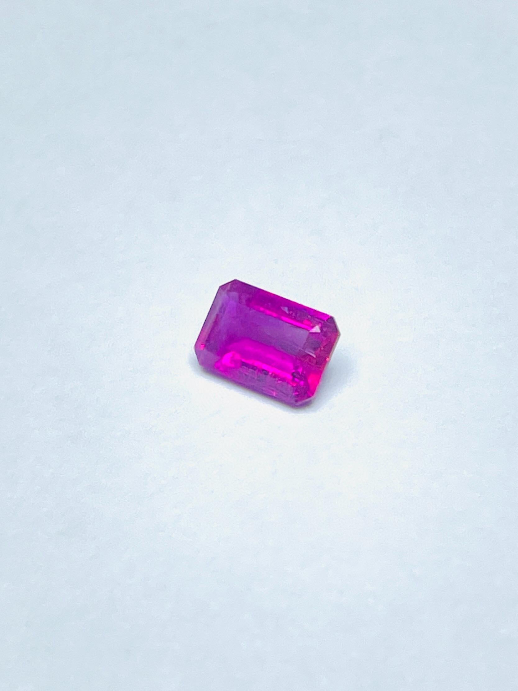 GIA-zertifizierter roter Smaragd (Roter Beryll) Seltene Größe 0,55 Karat im Angebot 1