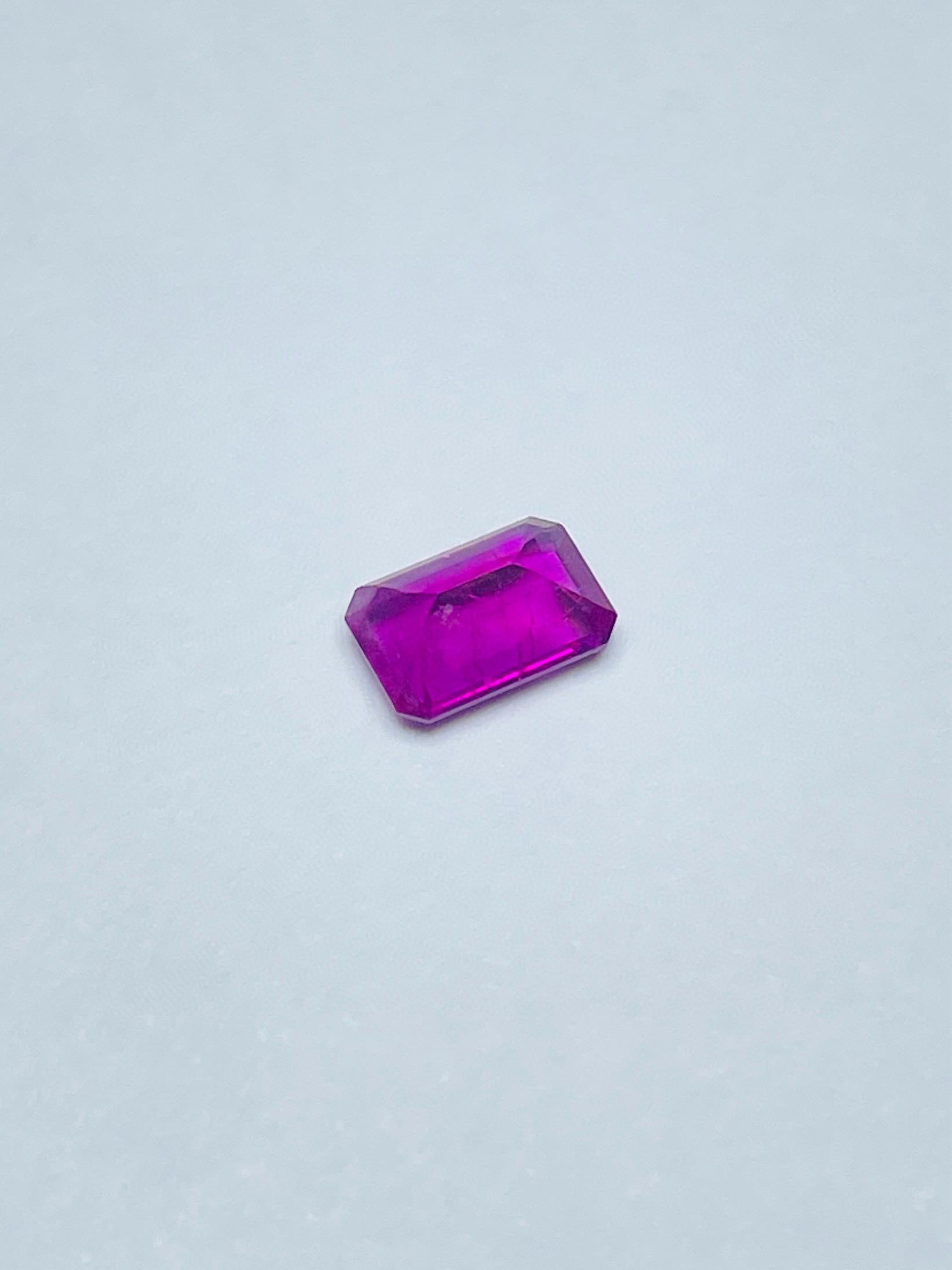 GIA-zertifizierter roter Smaragd (Roter Beryll) Seltene Größe 0,55 Karat im Angebot 2