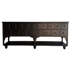 RESERVATION Reclaimed Wood Console Table with 18 Drawers