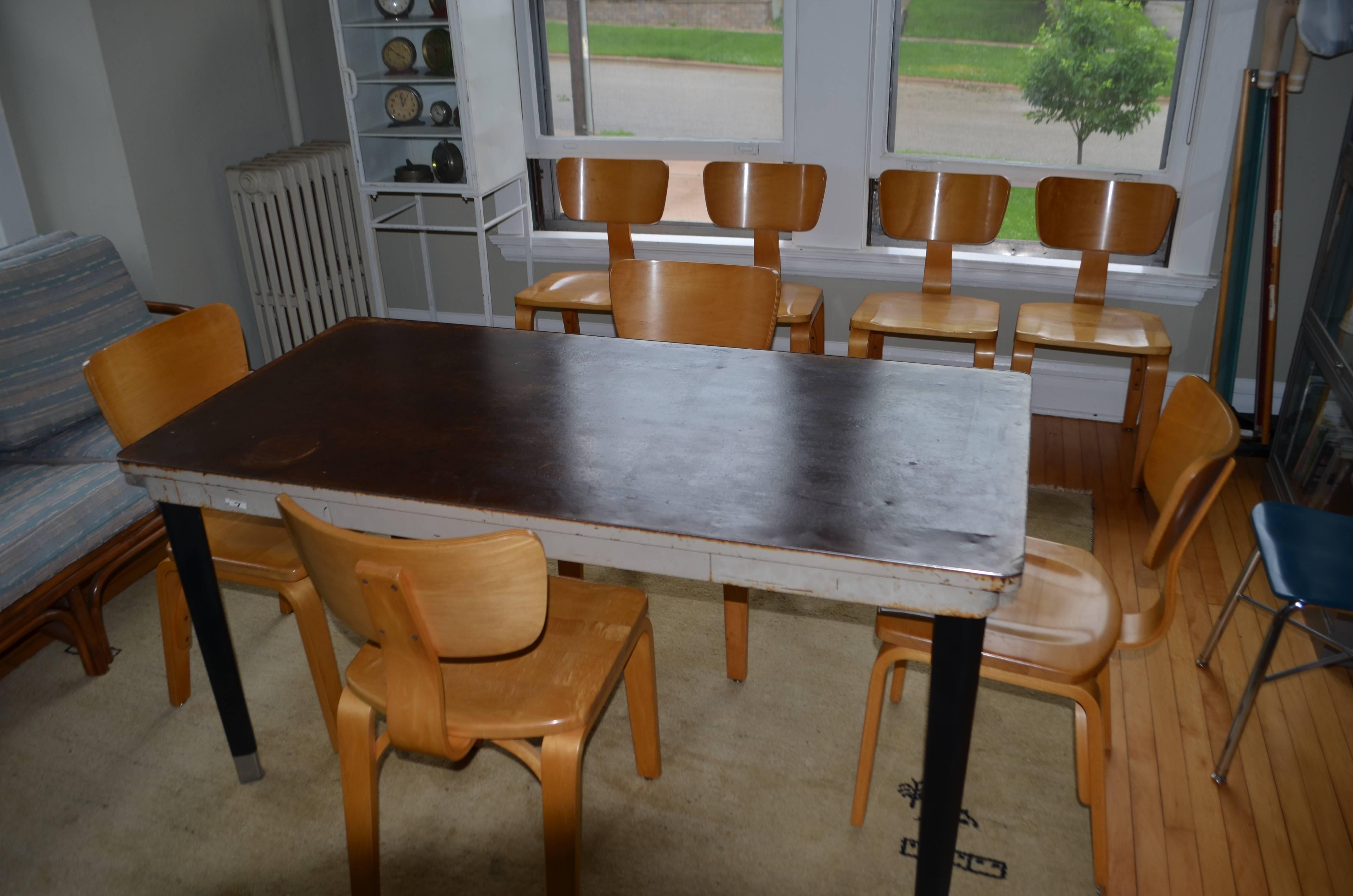 Mid-Century Modern Reserved for Alexandra: Thonet Maple Dining Chairs with Bentwood, Set of Four