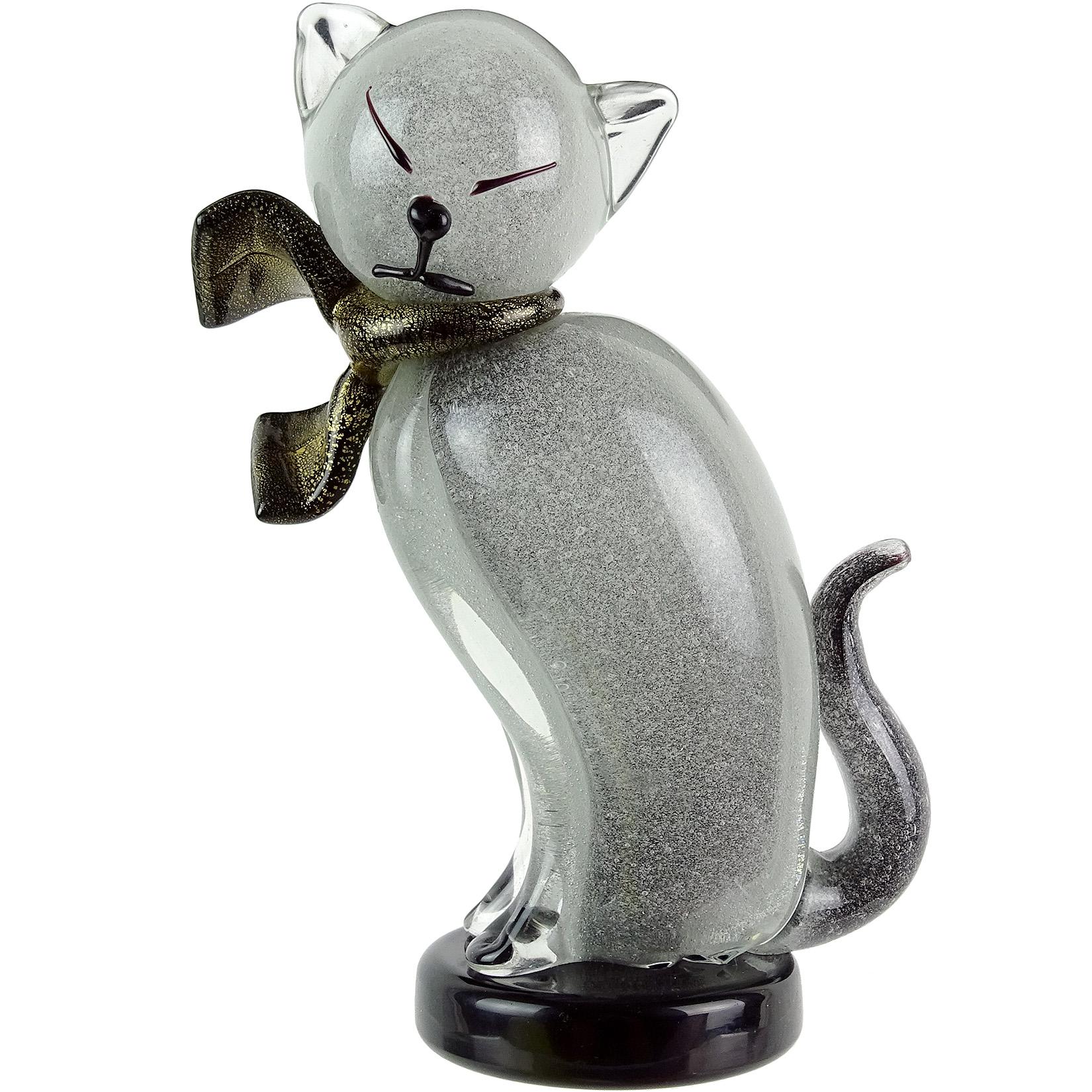 Mid-Century Modern Reserved For Anne - Murano Kitty Cat Figures