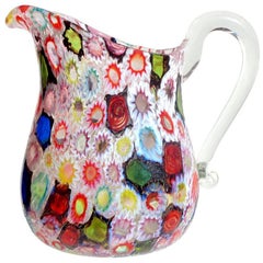 Reserved for Karen - Fratelli Toso Murano Millefiori Mosaic Italian Pitcher