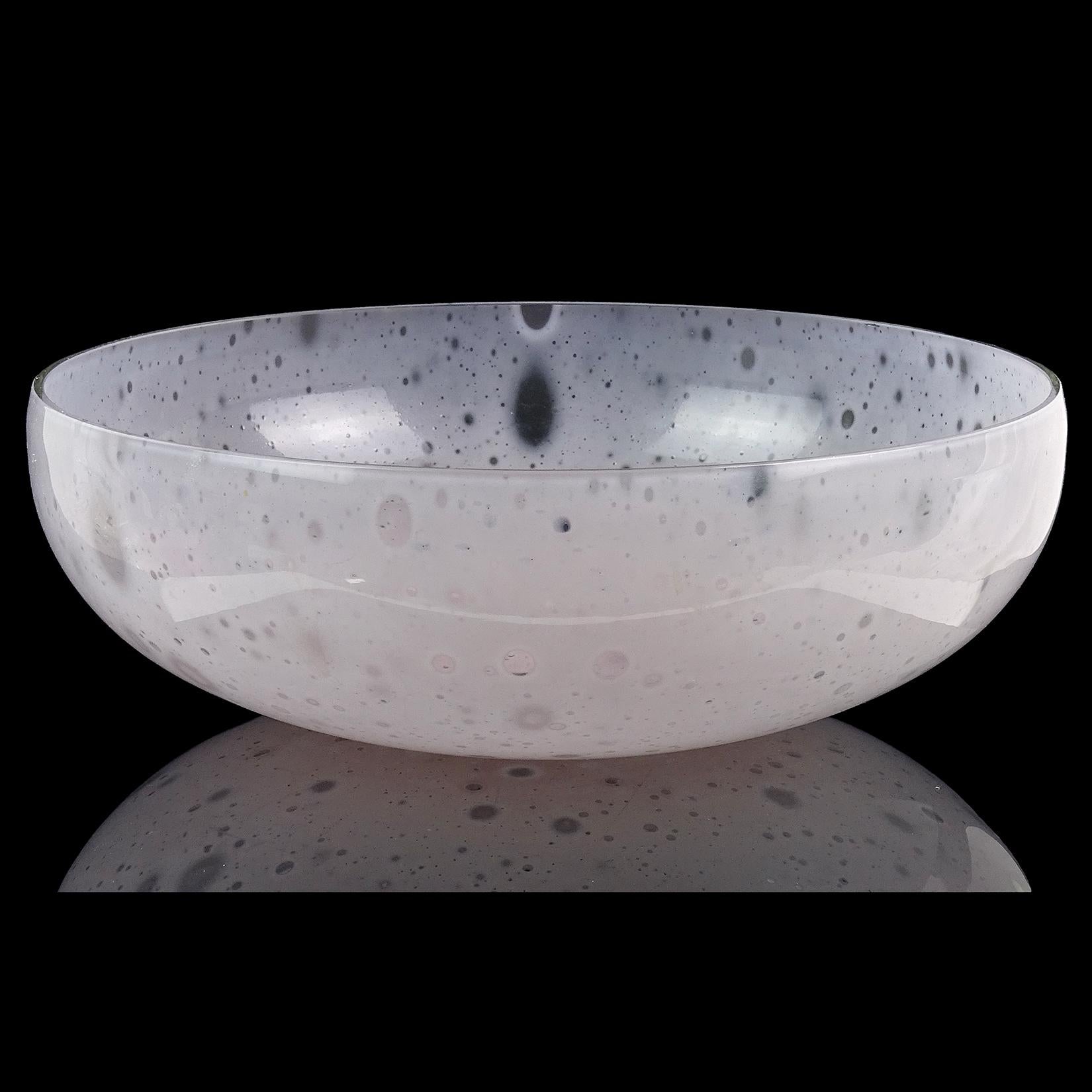 Space Age Reserved for Lewis - Barbini Signed Moon Landscape Italian Centerpiece Bowl
