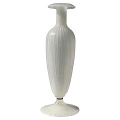 Reserved for Marina - Antique White Net Zanfirico Ribbons Flower Vase