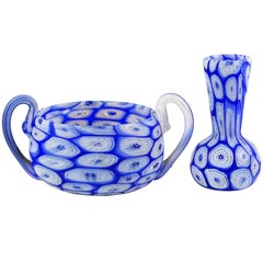 Reserved for Megan -Fratelli Toso Millefiori Antique Italian Art Glass Bowl Vase