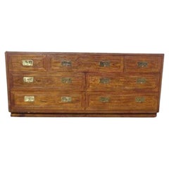 Reserved - Henredon Campaign Style Dresser w Custom Lacquer