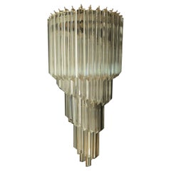 RESERVED: Monumental Pair Murano Wall Sconce, 41 blue cobalt Quadriedri