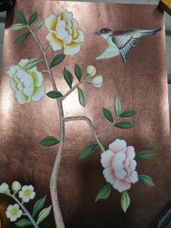Reserved Order: Chinoiserie Panels Hand Painted Wallpaper