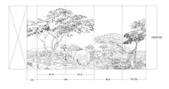 Reserved order: Floral Chinoiserie Hand Painted Wallpaper on Tea Paper