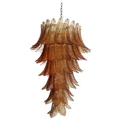 RESERVED: THREE - Italian Murano Felci Glass Spiral Chandelier