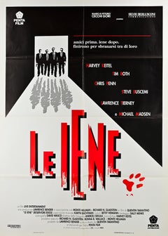 Reservoir Dogs Vintage Poster, Italian Design, 1990s, Folded, Paper